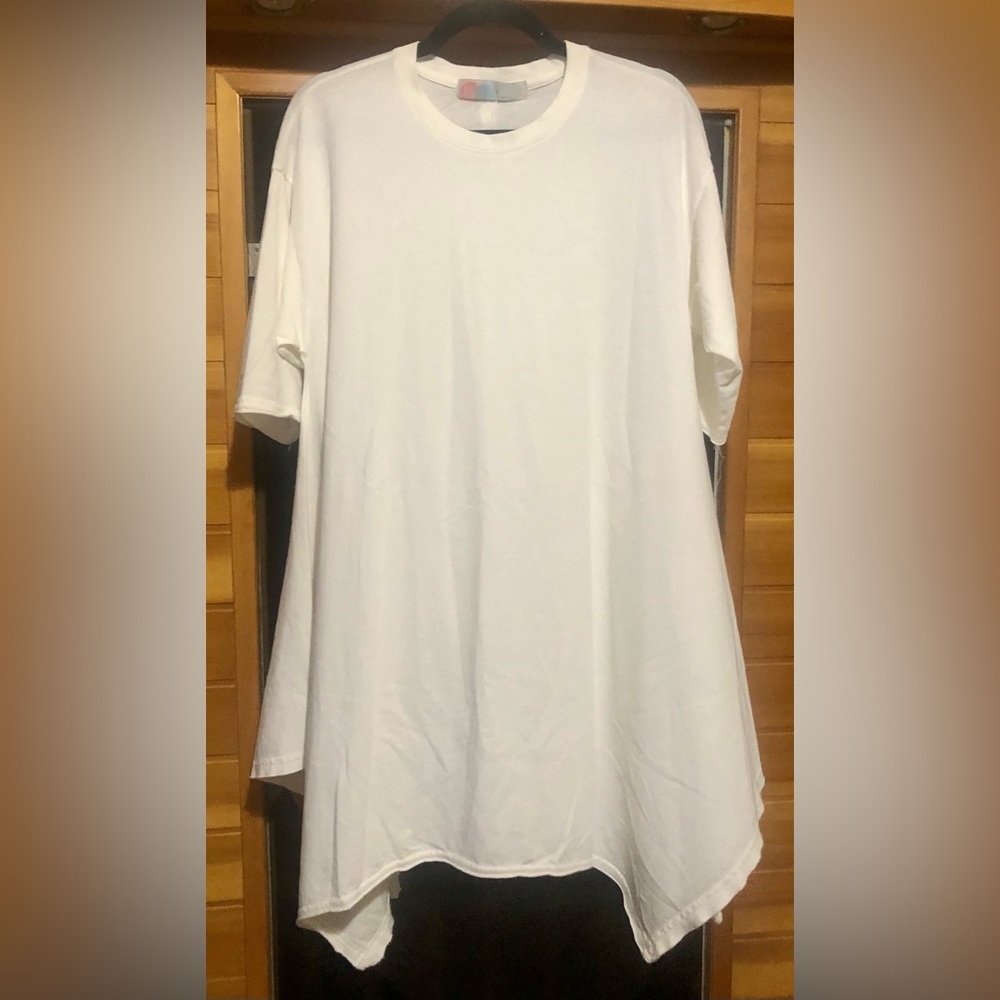 Free People White Crisp Cotton Tunic Top NWOT